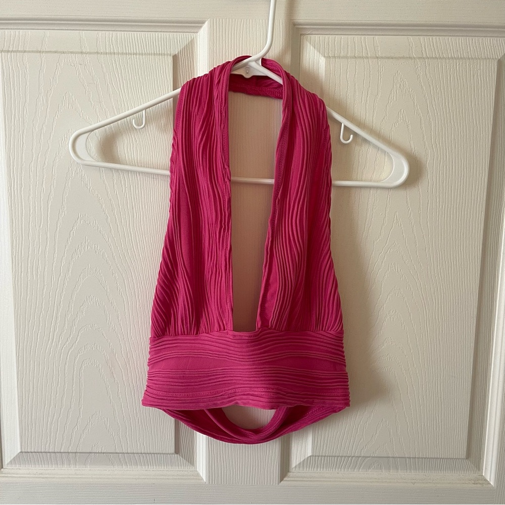 SHEIN pink halter top